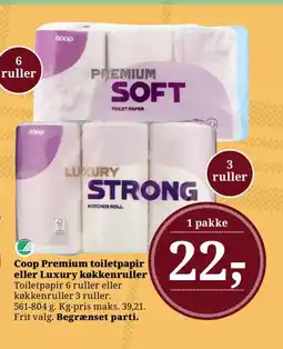 Dagli'Brugsen Coop Premium toiletpapir eller Luxury køkkenruller tilbud