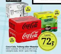 Dagli'Brugsen Coca-Cola, Tuborg eller Monster Flere variante tilbud