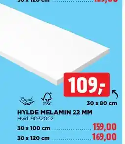 jem & fix HYLDE MELAMIN 22 MM tilbud