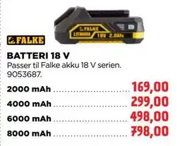 jem & fix BATTERI 18 V tilbud