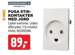 jem & fix FUGA STIKKONTAKTER MED JORD tilbud