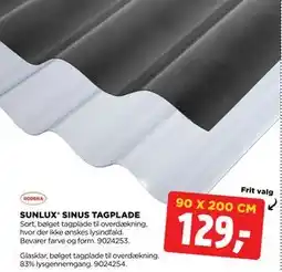 jem & fix SUNLUX SINUS TAGPLADE tilbud