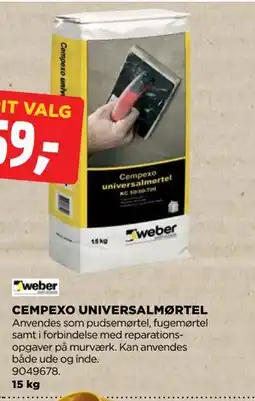 jem & fix CEMPEXO UNIVERSALMØRTEL tilbud