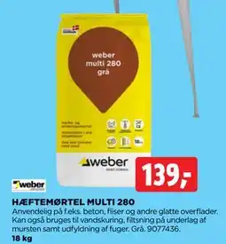 jem & fix HÆFTEMØRTEL MULTI 280 tilbud