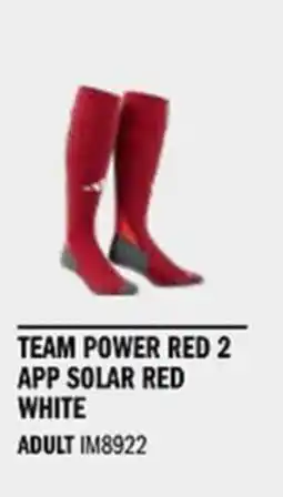 Sport Direct ADIDAS Adisock 24 Team power red 2 App solar red white tilbud
