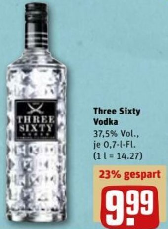 REWE DE Three Sixty Vodka tilbud