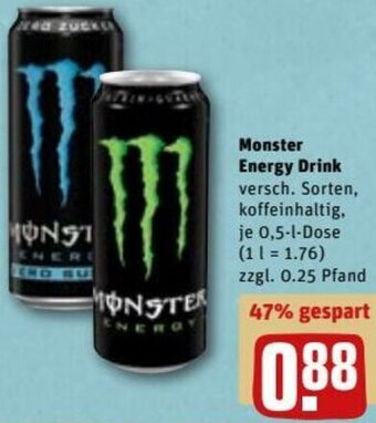 REWE DE Monster Energy Drink tilbud