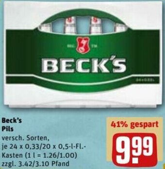 REWE DE Beck's Pils tilbud