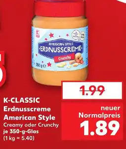 Kaufland K-CLASSIC Erdnusscreme American Style tilbud