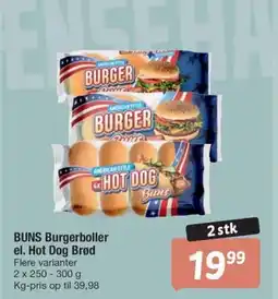 Fakta Tyskland Buns Burgerboller el. Hot Dog Brød tilbud