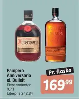 Fakta Tyskland Pampero Anniversario el. Bulleit tilbud