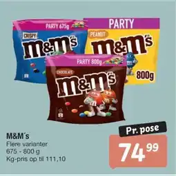 Fakta Tyskland M&M'S tilbud