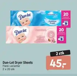 Fakta Tyskland Dun-Let Dryer Sheets tilbud