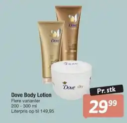 Fakta Tyskland DOVE Body Lotion tilbud