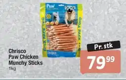 Fakta Tyskland Chrisco Paw Chicken Munchy Sticks tilbud