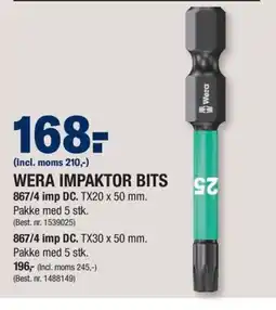 Stark WERA IMPAKTOR BITS tilbud