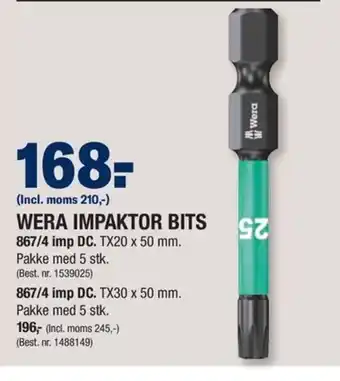 Stark WERA IMPAKTOR BITS tilbud