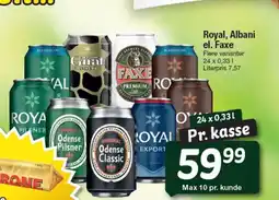 Fakta Tyskland Royal, Albani el. Faxe tilbud