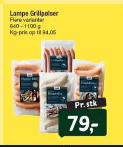 Fakta Tyskland Lampe Grillpølser Flere varianter tilbud