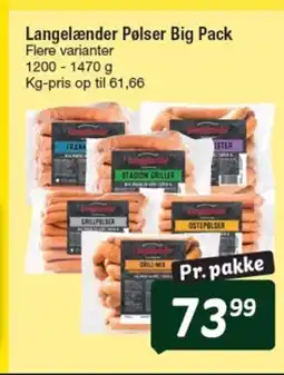 Fakta Tyskland Langelænder Pølser Big Pack tilbud