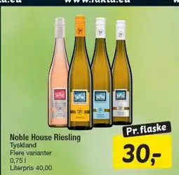 Fakta Tyskland Noble House Riesling Tyskland tilbud