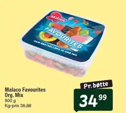 Fakta Tyskland Malaco Favourites Org. Mix tilbud