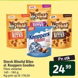 Fakta Tyskland Storck Blissful Bites el. Knoppers Goodies tilbud
