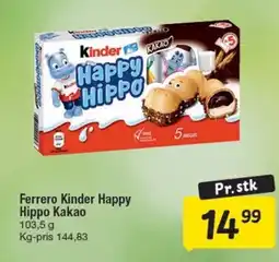 Fakta Tyskland Ferrero Kinder Happy Hippo Kakao tilbud