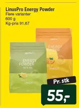 Fakta Tyskland LinusPro Energy Powder tilbud