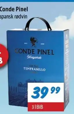 zur Krone Conde Pinel spansk rødvin tilbud