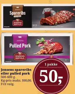 LokalBrugsen Jensens spareribs eller pulled pork tilbud