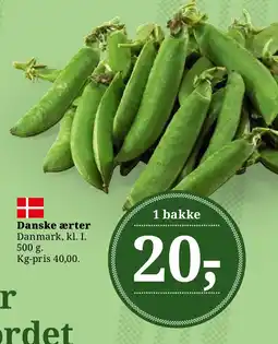 LokalBrugsen Danske ærter Danmark, kl. I. tilbud