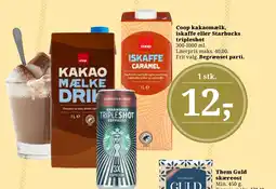 LokalBrugsen Coop kakaomælk, iskaffe eller Starbucks tilbud