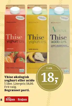 LokalBrugsen Thise økologisk yoghurt eller acido tilbud
