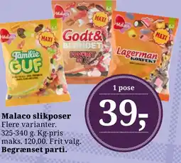 LokalBrugsen Malaco slikposer tilbud