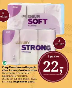 LokalBrugsen Coop Premium toiletpapir eller Luxury køkkenruller tilbud