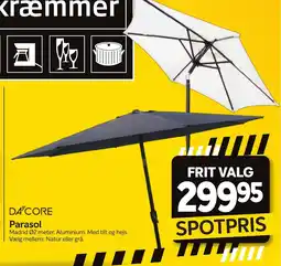 Din Isenkræmmer DA CORE Parasol tilbud
