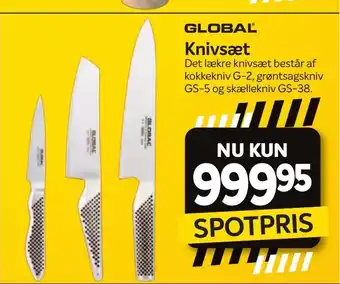 Din Isenkræmmer GLOBAL Knivsæt tilbud