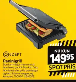 Din Isenkræmmer ONZEPT Paninigrill tilbud