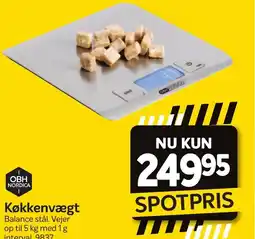Din Isenkræmmer Køkkenvægt Balance stål. Vejer tilbud