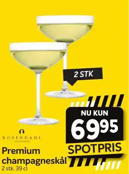 Din Isenkræmmer Premium champagneskål tilbud