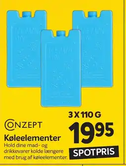Din Isenkræmmer ONZEPT Køleelementer tilbud