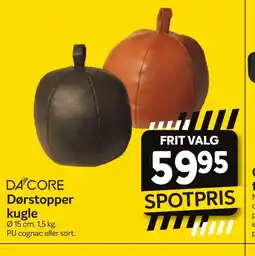 Din Isenkræmmer DA CORE Dørstopper kugle tilbud