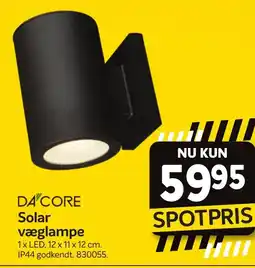 Din Isenkræmmer DA CORE Solar væglampe tilbud