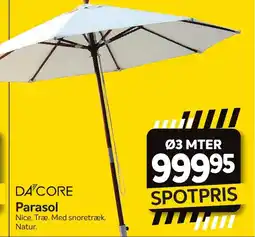 Din Isenkræmmer DA CORE Parasol tilbud