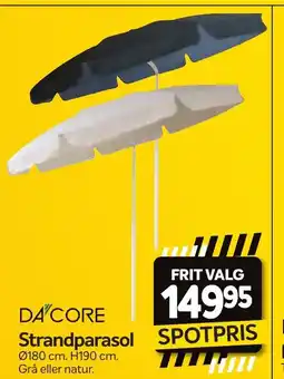 Din Isenkræmmer DA CORE Strandparasol tilbud