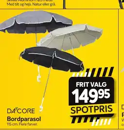 Din Isenkræmmer DA CORE Bordparasol tilbud