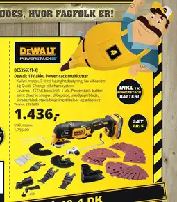 10-4 Byggecenter DCS356E1T-XJ Dewalt 18V akku Powerstack multicutter tilbud