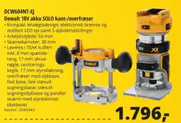 10-4 Byggecenter DCW604NT-XJ Dewalt 18V akku SOLO kant-/overfræser tilbud