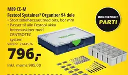 10-4 Byggecenter M89 CE-M Festool Systainer³ Organizer 94 dele tilbud